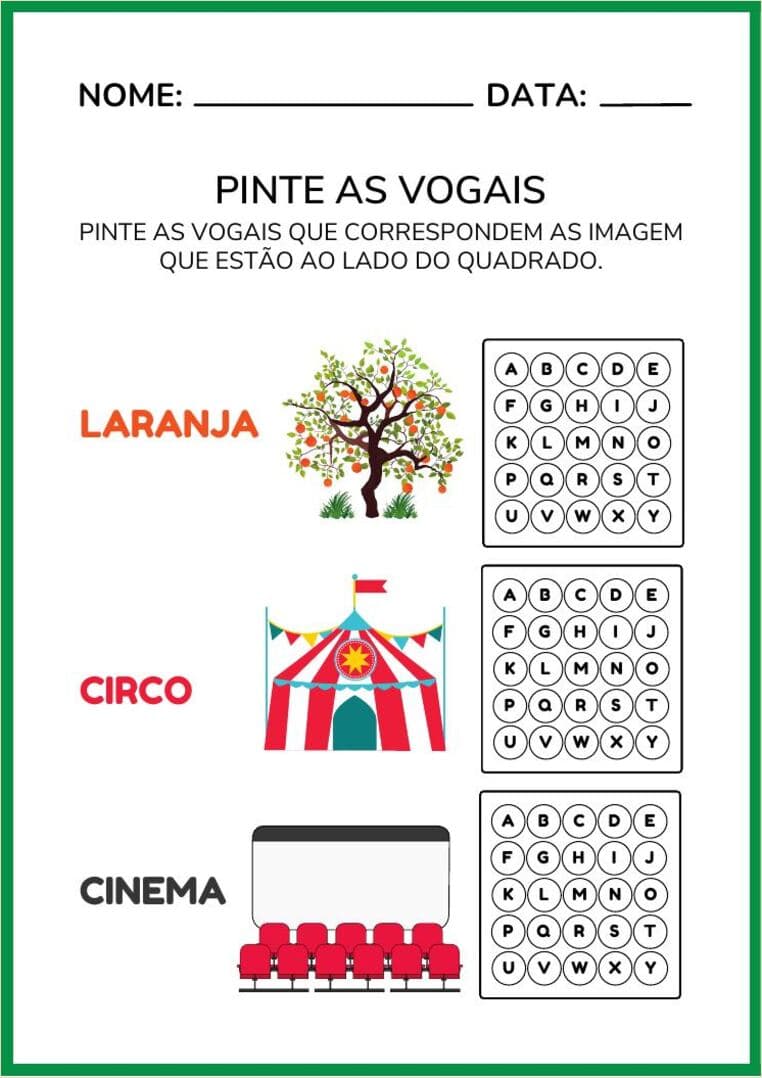 Página de amostra 1 do material Alfabeto, Sílabas e Palavras