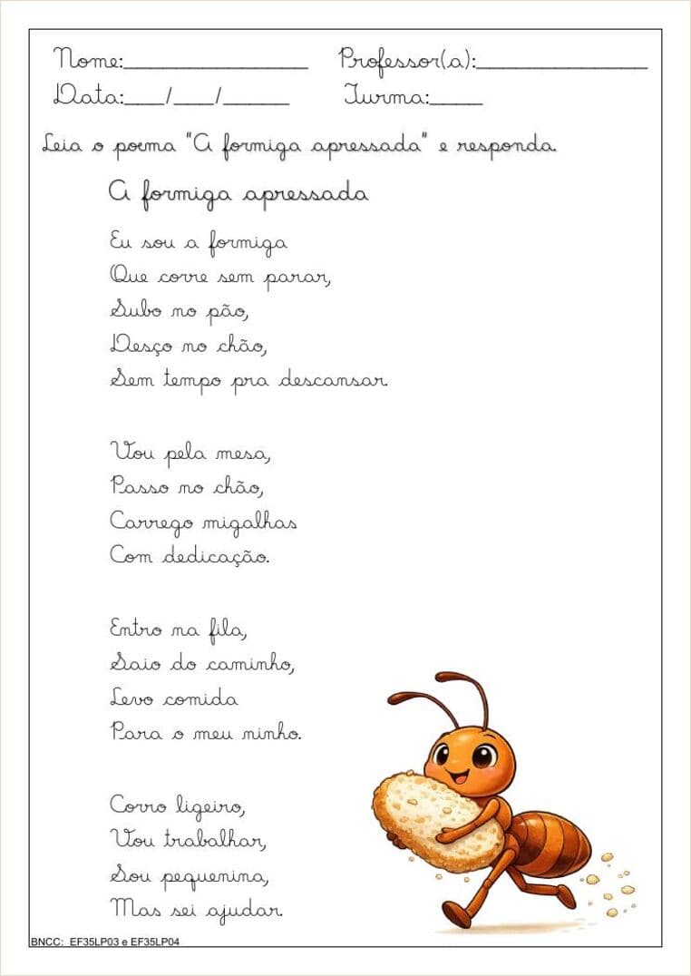 Página de amostra 2 do material Compreensão de Leitura