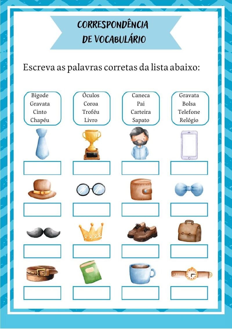 Página de amostra 3 do material Dia dos Pais