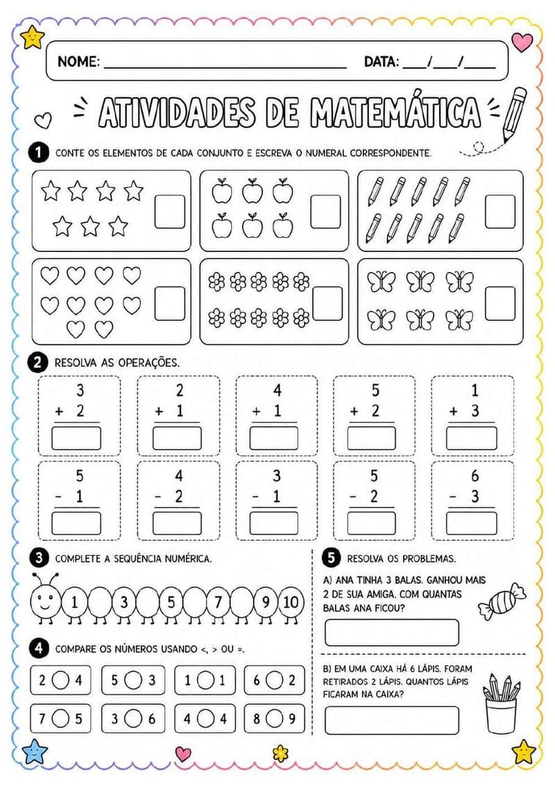 Página de amostra 1 do material Matemática 1º Ano