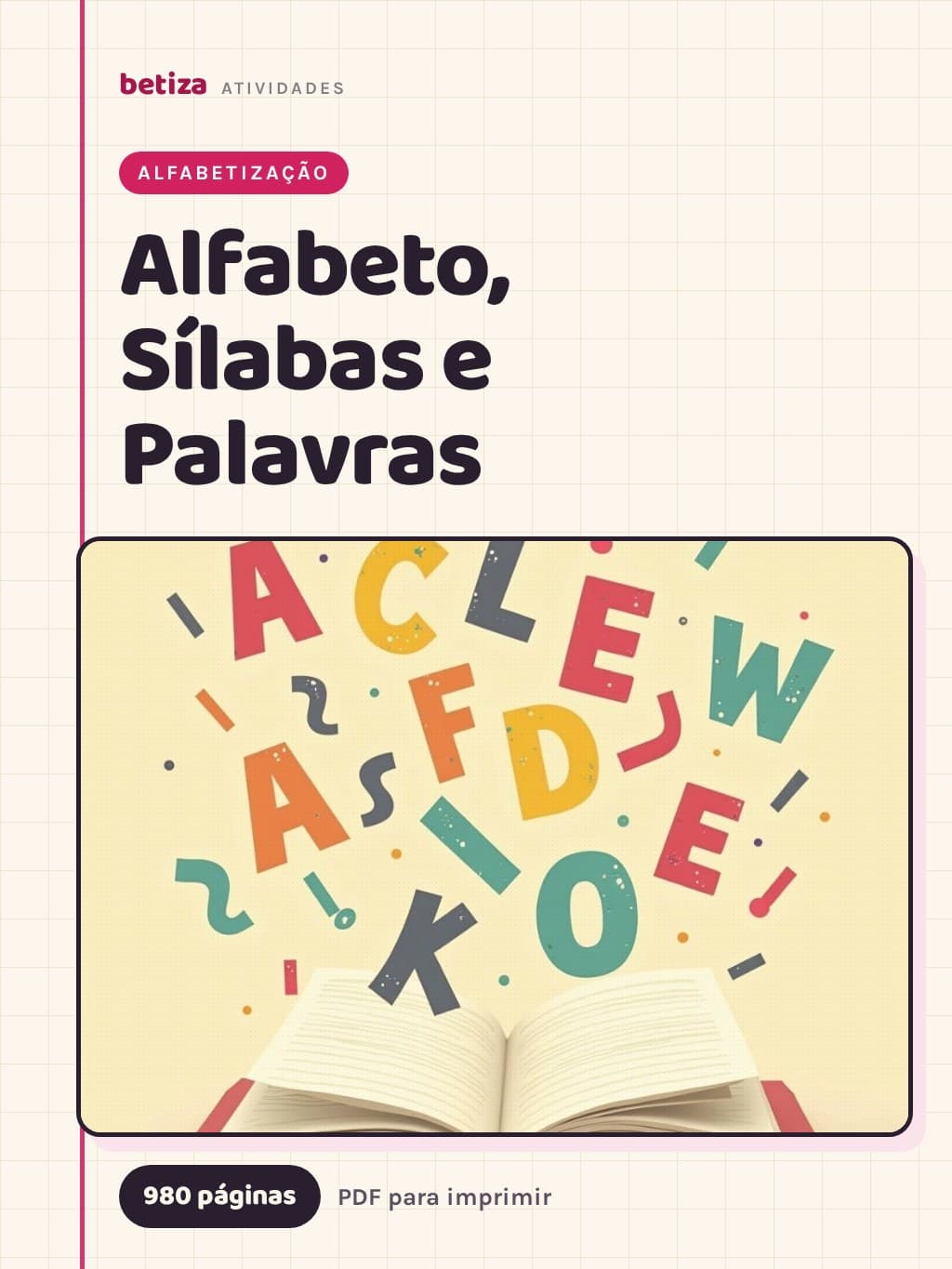Capa do material Alfabeto, Sílabas e Palavras