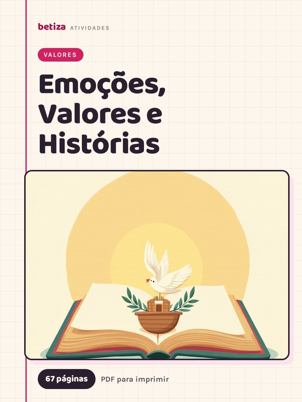 Capa do material Emoções, Valores e Histórias