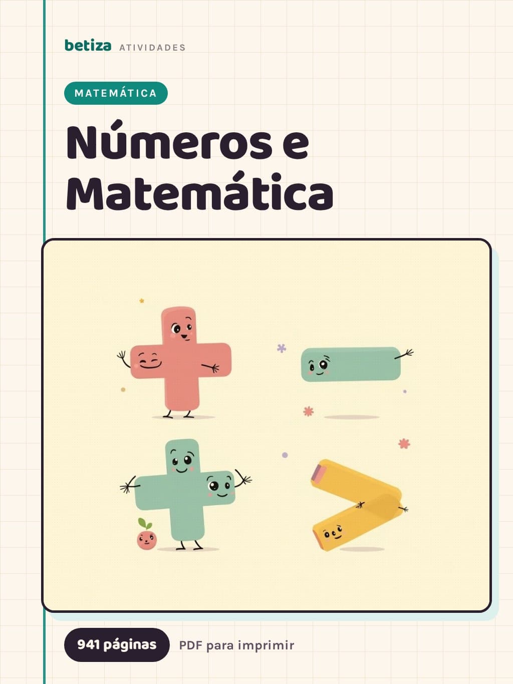 Capa do material Números e Matemática