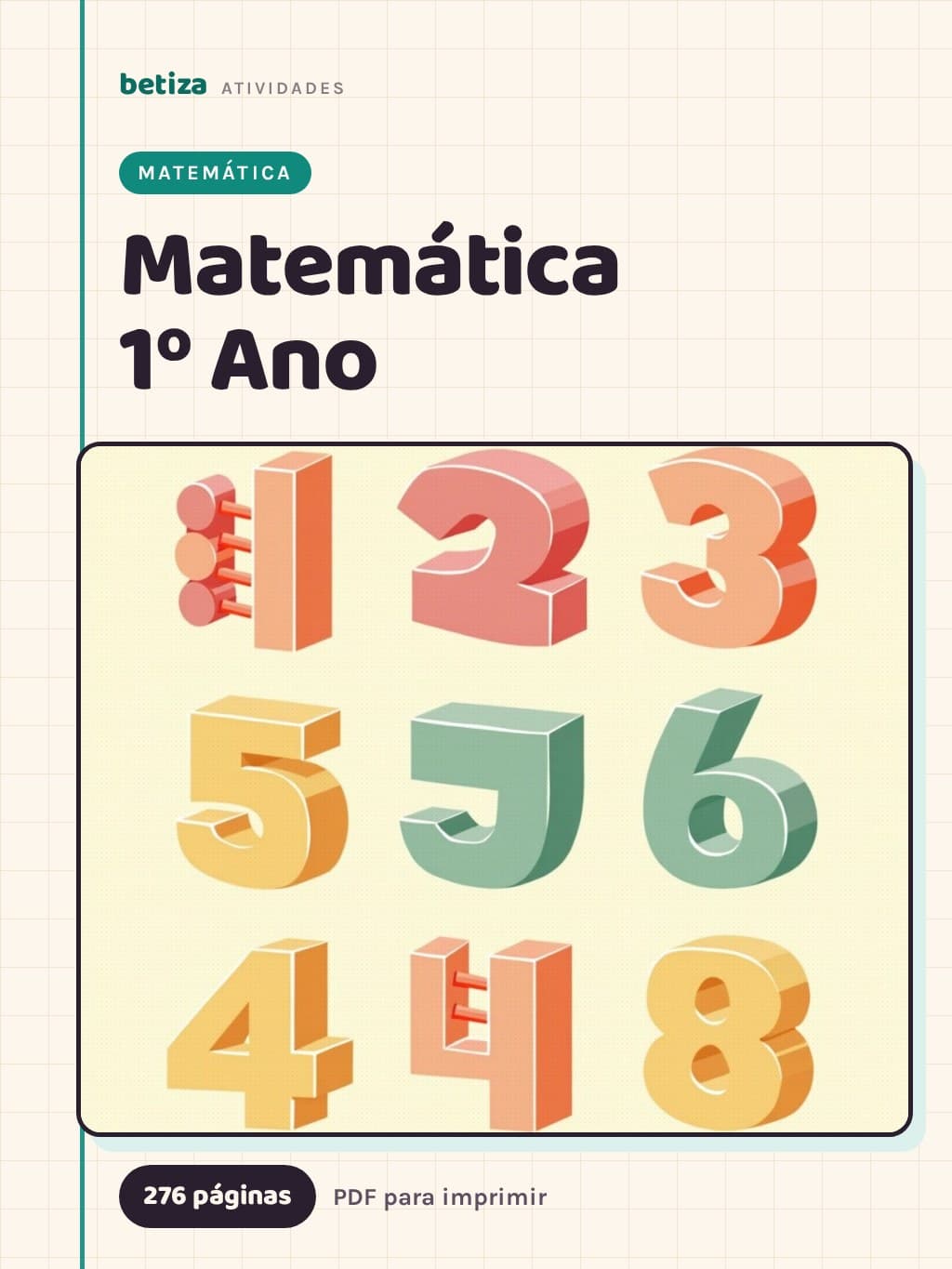 Capa do material Matemática 1º Ano