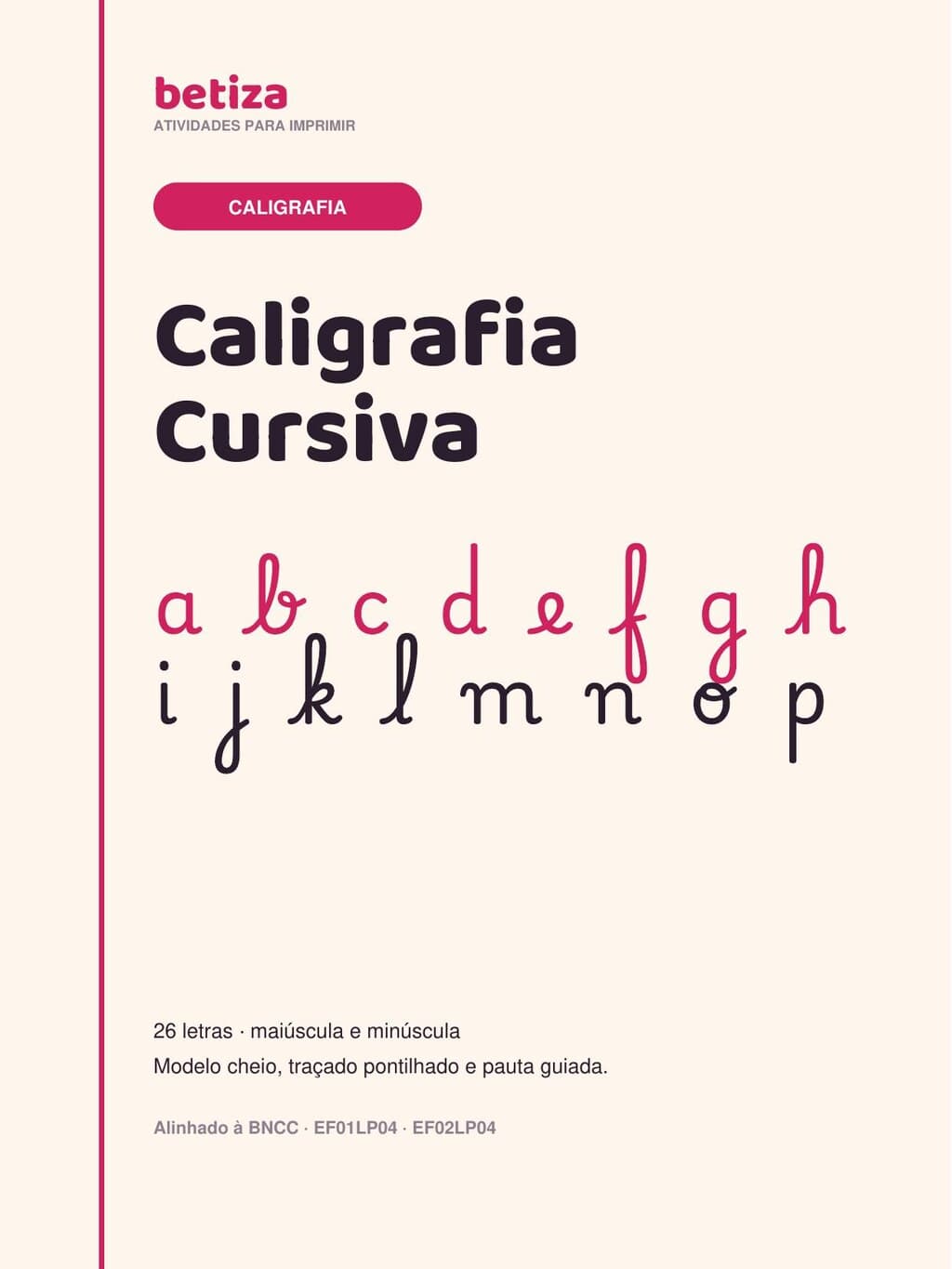 Capa do material Traçado e Caligrafia