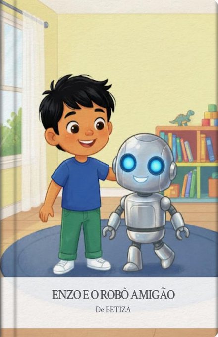 Capa do livro ENZO E O ROBÔ AMIGÃO